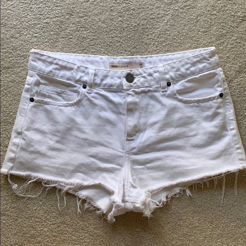 ASOS White Denim Cuttoff Shorts